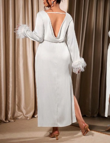 Rochie lunga SHEIN CURVE, alb