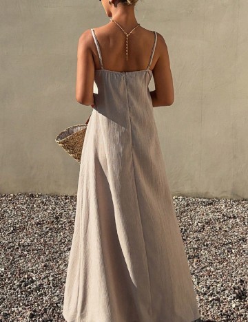 Rochie lunga Dazy, bej