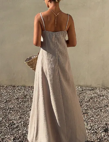 Rochie lunga Dazy, bej
