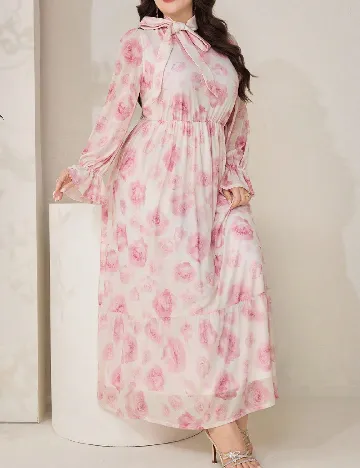 Rochie lunga SHEIN CURVE, floral print