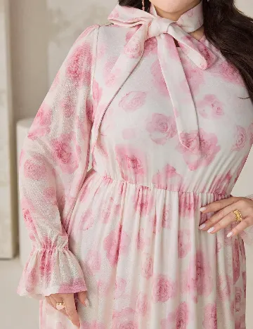 Rochie lunga SHEIN CURVE, floral print
