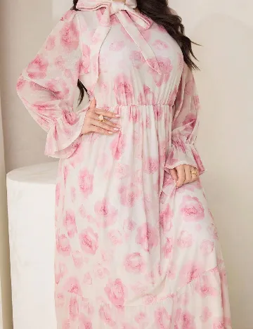 Rochie lunga SHEIN CURVE, floral print