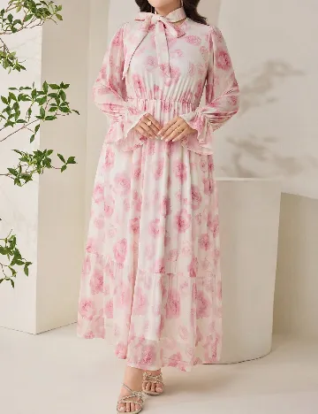 Rochie lunga SHEIN CURVE, floral print