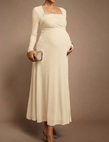 Rochie lunga SHEIN Maternity, galben