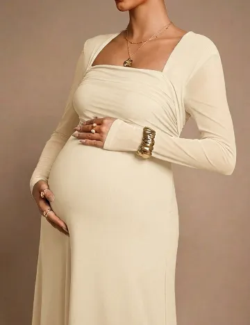 Rochie lunga SHEIN Maternity, galben