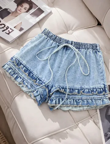 Pantaloni scurti SHEIN, albastru