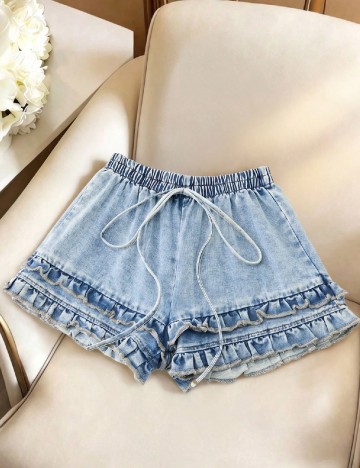 Pantaloni scurti SHEIN, albastru