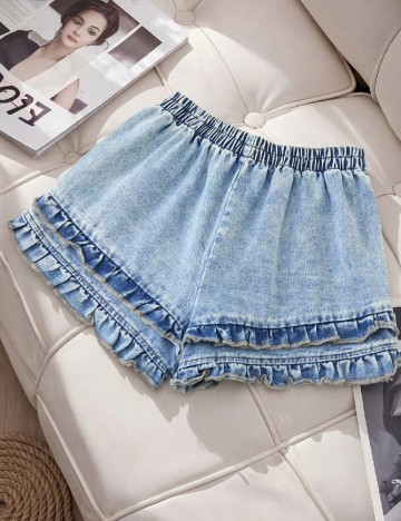 Pantaloni scurti SHEIN, albastru