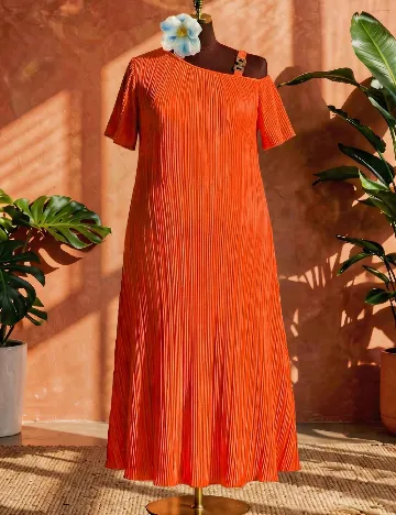 Rochie medie SHEIN CURVE, portocaliu