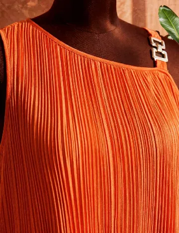 Rochie medie SHEIN CURVE, portocaliu