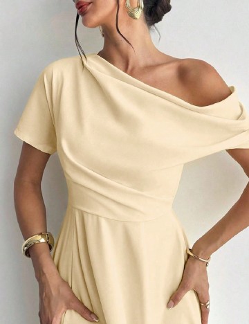 Rochie lunga SHEIN, crem
