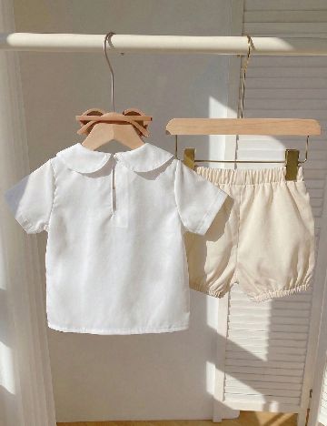 Compleu Shein Kids, alb/crem