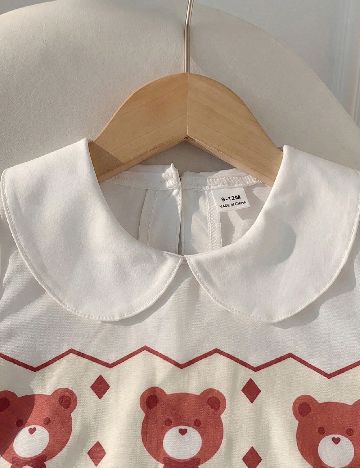 Compleu Shein Kids, alb/crem
