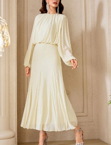 Rochie medie SHEIN, crem