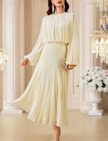Rochie medie SHEIN, crem
