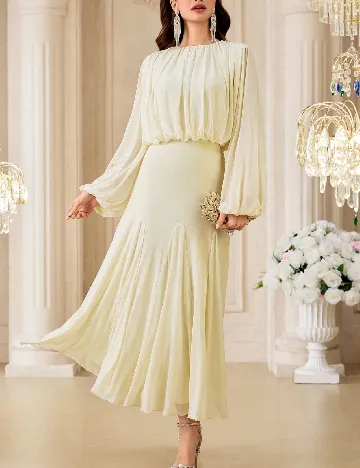 Rochie medie SHEIN, crem