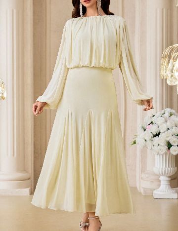 Rochie medie SHEIN, crem
