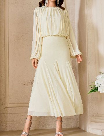 Rochie medie SHEIN, crem