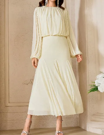 Rochie medie SHEIN, crem
