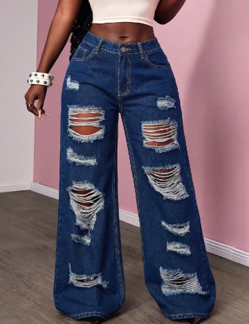 Blugi SHEIN CURVE, bleumarin