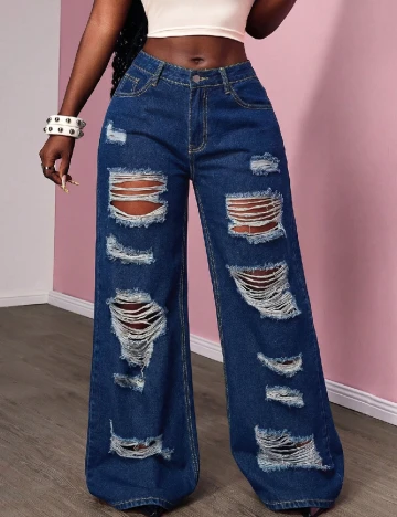 Blugi SHEIN CURVE, bleumarin