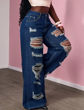 Blugi SHEIN CURVE, bleumarin
