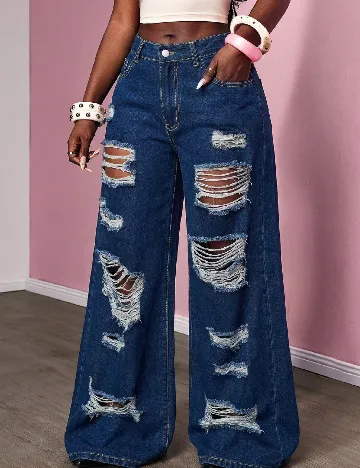 Blugi SHEIN CURVE, bleumarin