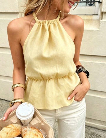 Top SHEIN, galben
