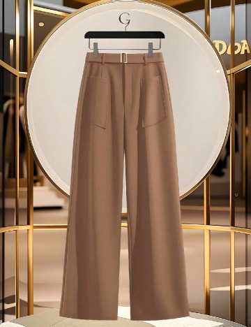 Pantaloni SHEIN, maro