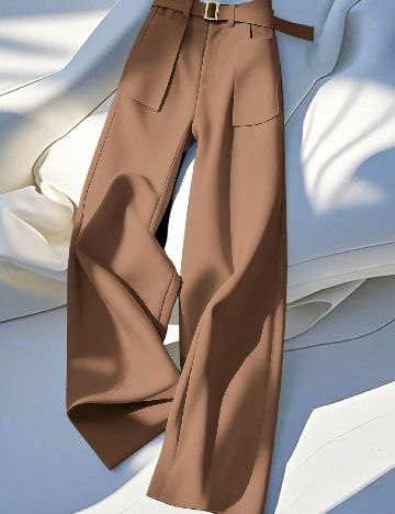 Pantaloni SHEIN, maro