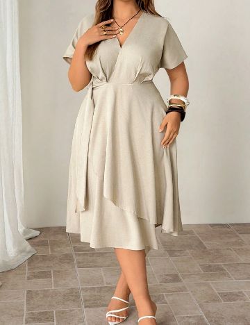 Rochie medie SHEIN CURVE, bej