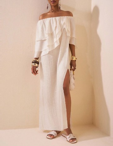 Rochie medie SHEIN, crem
