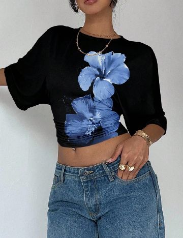 Top SHEIN, negru