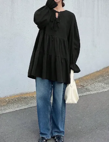 Bluza Oversize Friful, negru