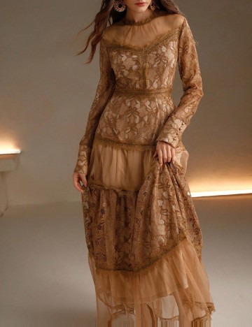 Rochie lunga Anewsta, maro