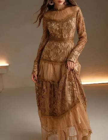 Rochie lunga Anewsta, maro