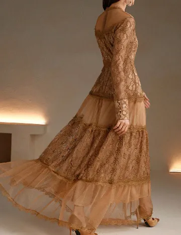 Rochie lunga Anewsta, maro