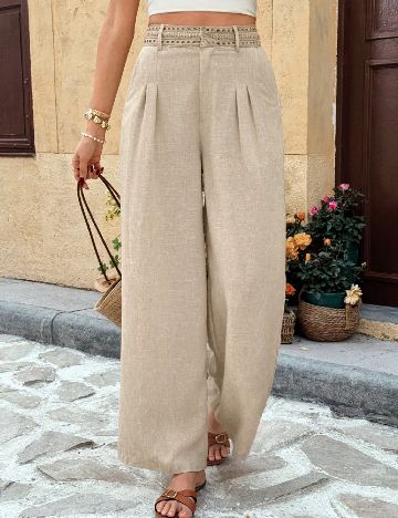Pantaloni SHEIN, crem