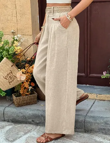 Pantaloni SHEIN, crem
