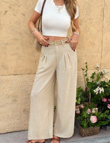 Pantaloni SHEIN, crem