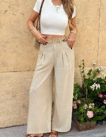 Pantaloni SHEIN, crem