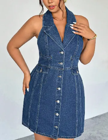 Rochie scurta SHEIN CURVE, albastru