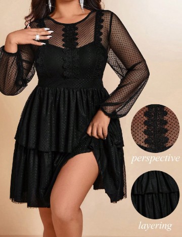 Rochie scurta SHEIN CURVE, negru