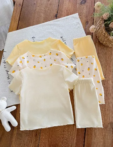 Set compleuri Shein Kids, galben