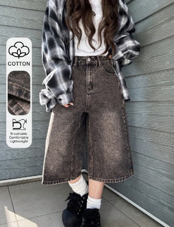 Pantaloni trei sferturi Friful, gri