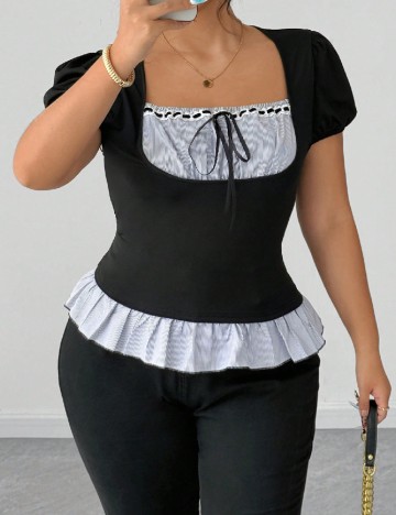 Bluza SHEIN CURVE, negru
