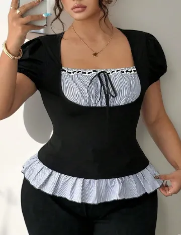 Bluza SHEIN CURVE, negru