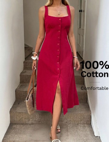 Rochie medie SHEIN CURVE, rosu