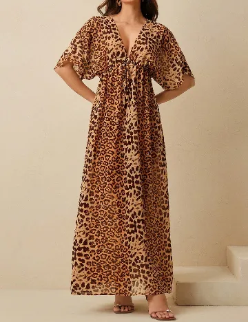 Rochie de plaja Anewsta, animal print