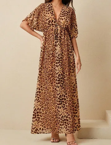 Rochie de plaja Anewsta, animal print